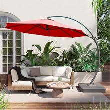 Curvy Cantilever Umbrella in Red