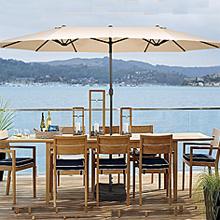 15-foot Oversized Oval Outdoor Umbrella
