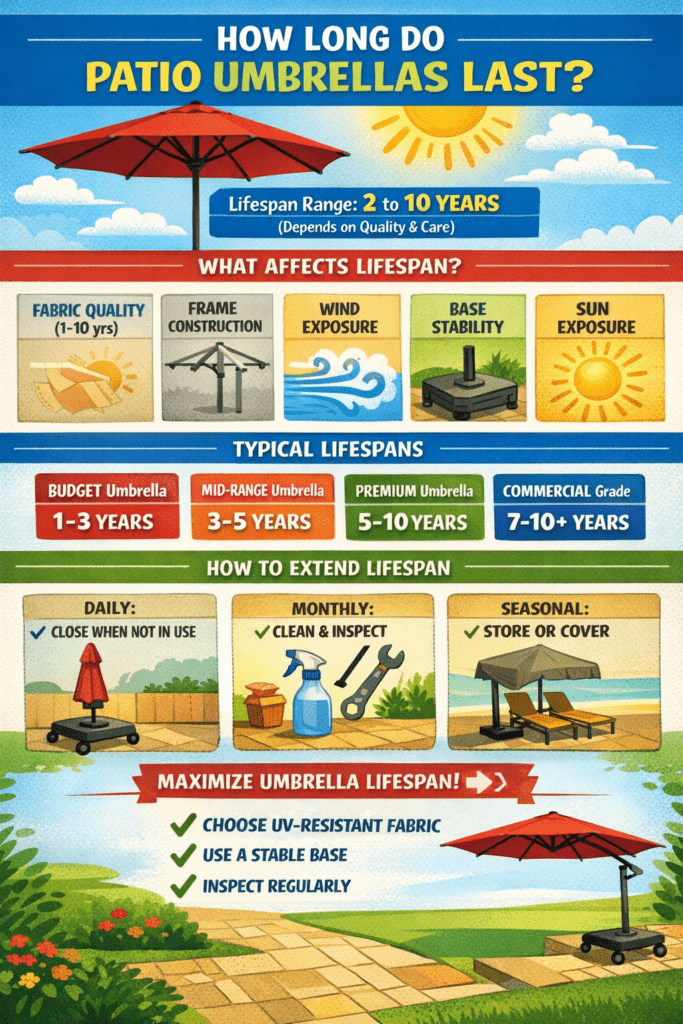 Infographic - How Long Do Patio Umbrellas Last?