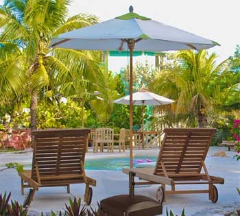 Movable Umbrellas for Poolside Entertaining