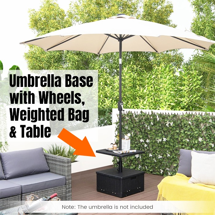 Get the Ultimate Patio Umbrella with Wheels and Drink Holders